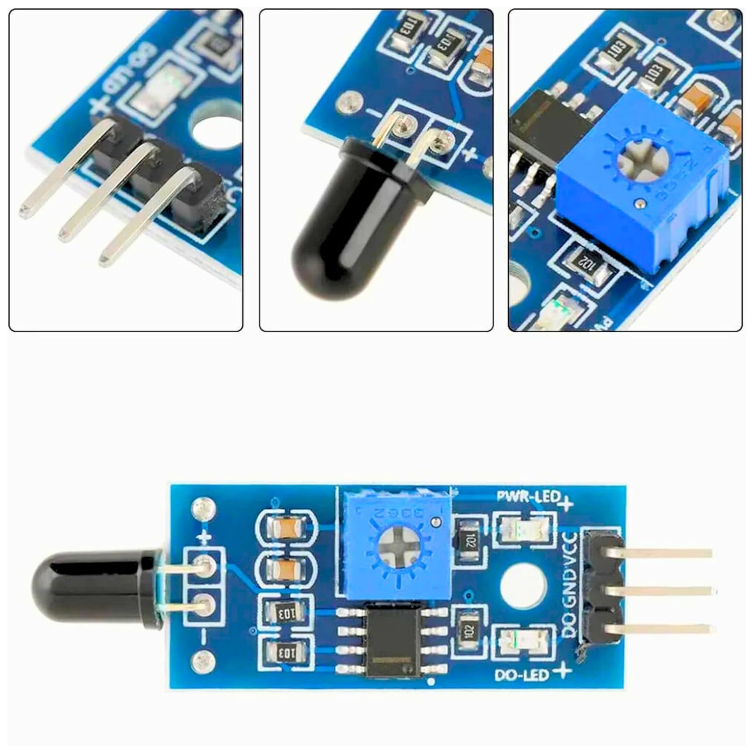 Flame Sensor Module for Arduino – Pack of 1