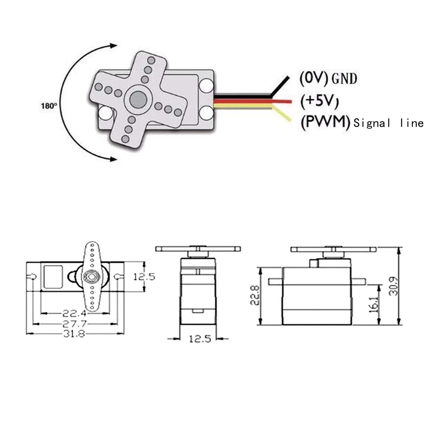 SG90 Micro Servo Motor – Pack of 2