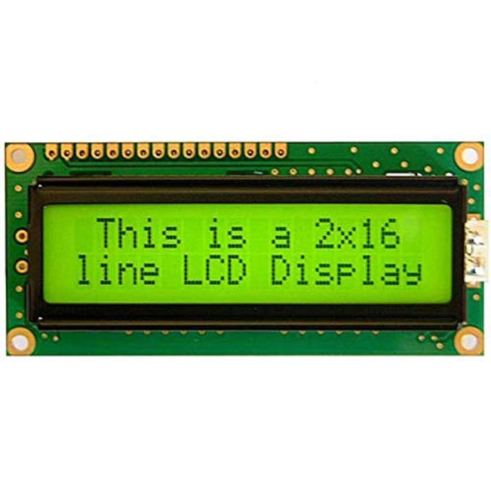 16×2 Yellow LCD Display Module (16X02 Character LCD) Pack of 2