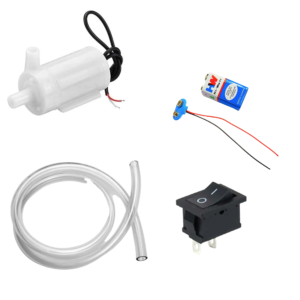[Pack of 1] Waterproof Mini water Project DC Pump 3-9v complete kit with Switch, 9v and pipe