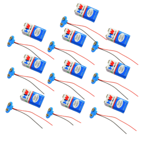 COMBO Of 9v Battery And 9V Battery Connector (Pack of 10)